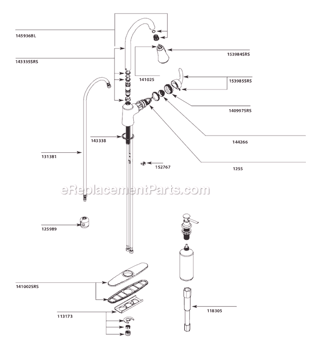 Moen CA87094SRS Kitchen Sink Faucet Page A Diagram
