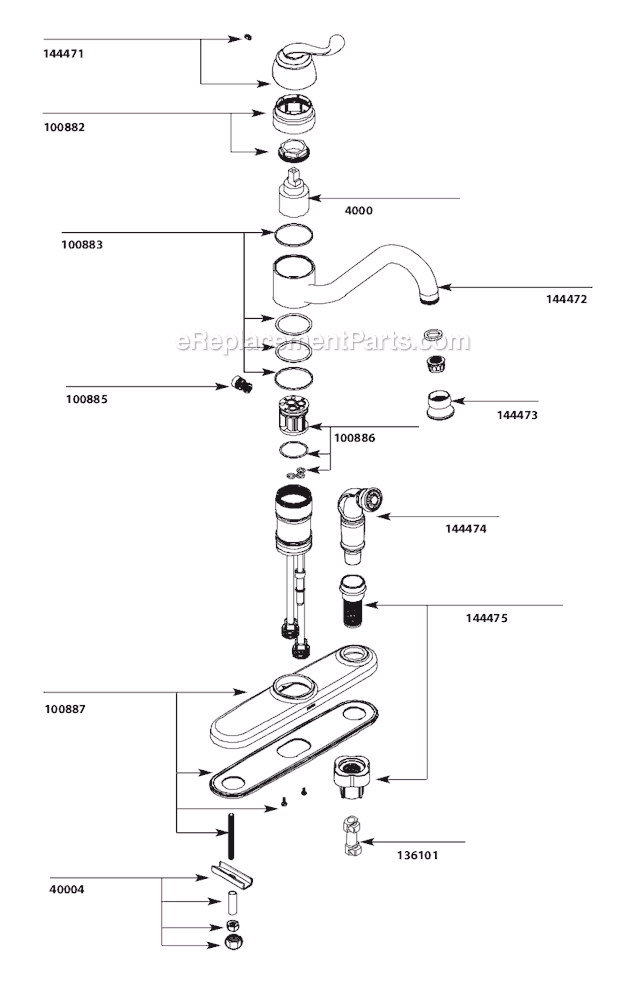 Moen CA87524 Kitchen Sink Faucet Page A Diagram