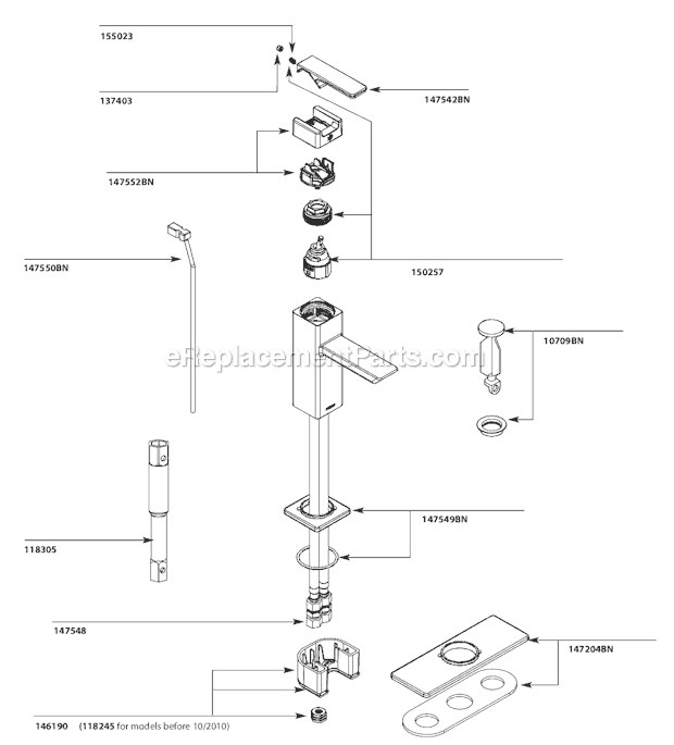 Moen S6700BN Bathroom Faucet Page A Diagram
