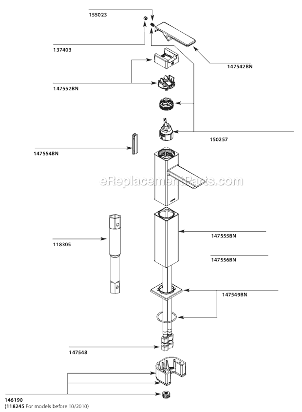 Moen S6711BN Bathroom Faucet Page A Diagram