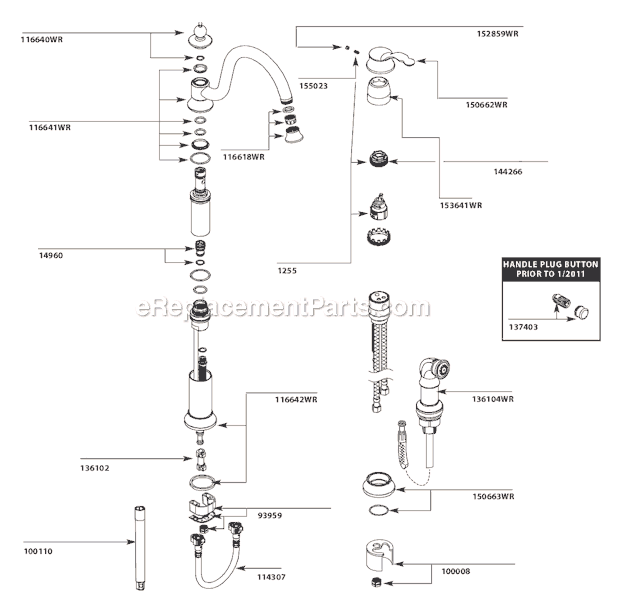 Moen S711WR (After 3-11) Kitchen Sink Faucet Page A Diagram