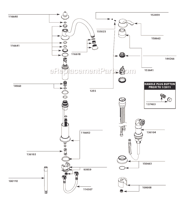 Moen S711 (After 3-11) Kitchen Sink Faucet Page A Diagram