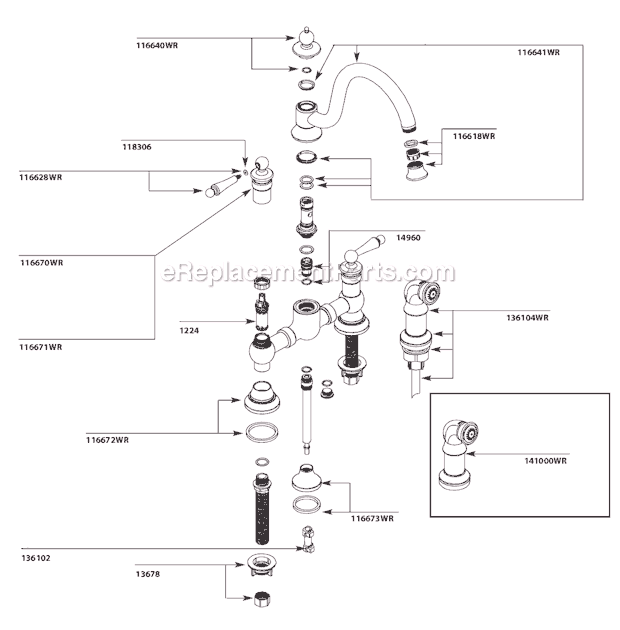 Moen S713WR Kitchen Sink Faucet Page A Diagram