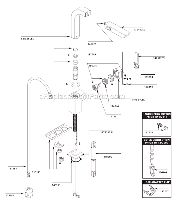 Moen S7597CSL Kitchen Sink Faucet Page A Diagram