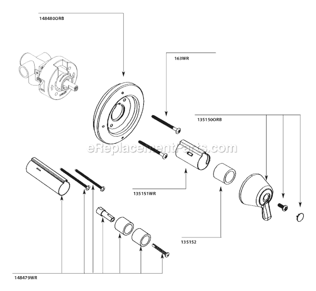 Moen T4171ORB Tub and Shower Faucet Page A Diagram