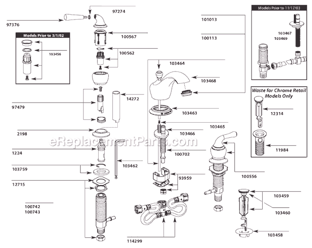 Moen T4570CPC Bathroom Faucet Page A Diagram