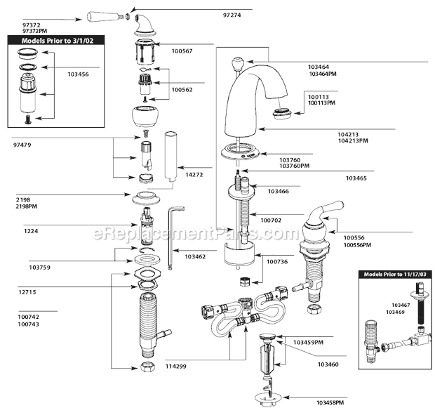 Moen T4572PMC Bathroom Faucet Page A Diagram