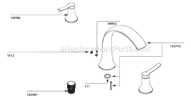 Moen TS21703 Tub and Shower Faucet Page A Diagram