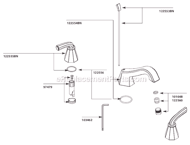 Moen TS447BN Bathroom Faucet Page A Diagram
