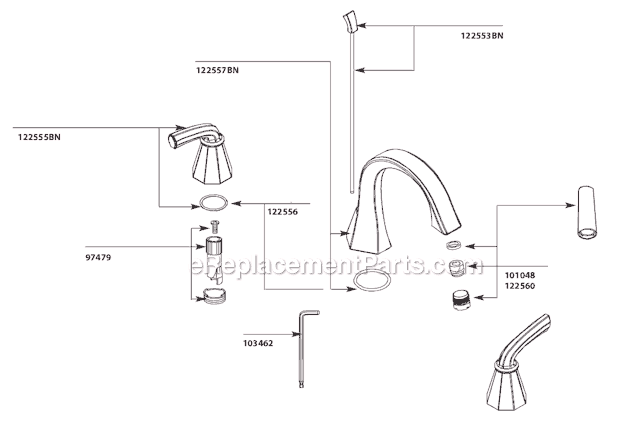 Moen TS448BN Bathroom Faucet Page A Diagram