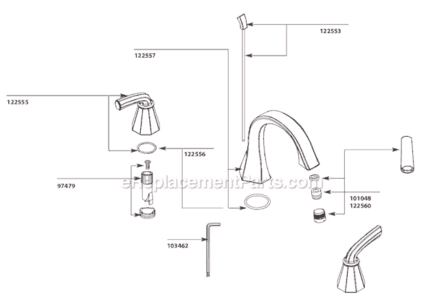 Moen TS448 Bathroom Faucet Page A Diagram
