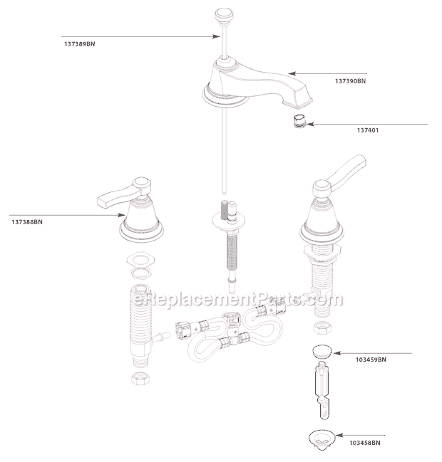 Moen TS6205BN Bathroom Faucet Page A Diagram