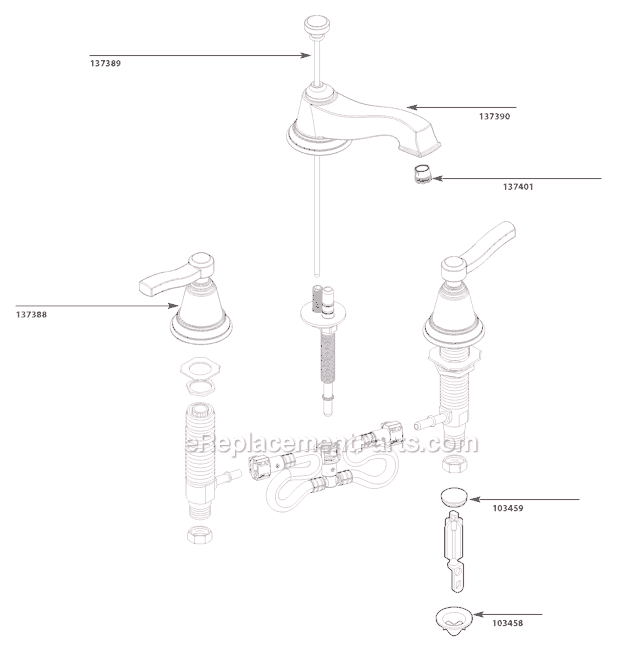 Moen TS6205 Bathroom Faucet Page A Diagram