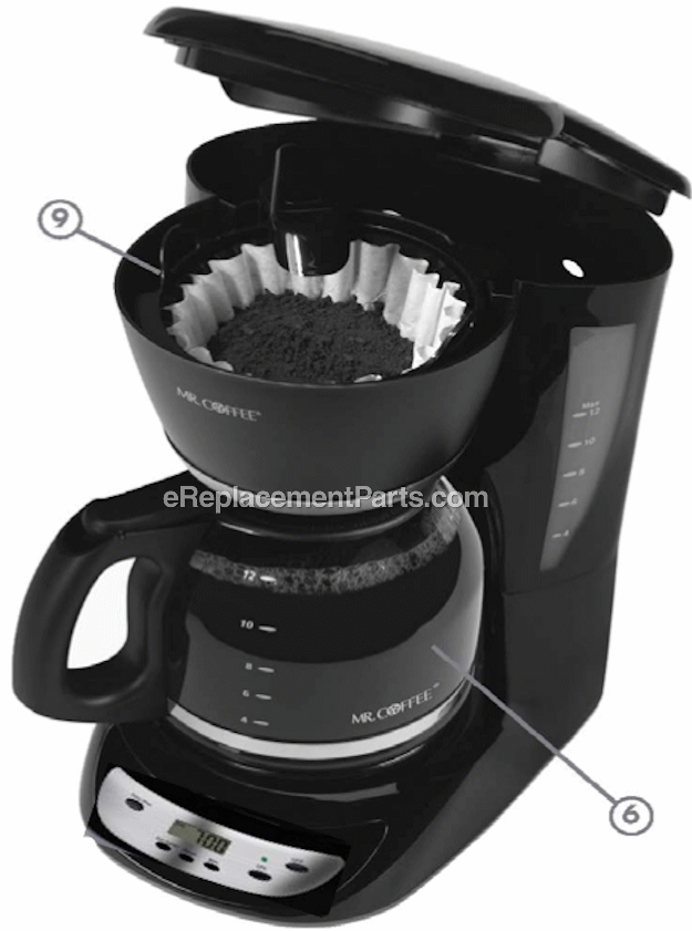 Mr. Coffee BVMC-CHX21 12 Cup Coffee Maker Page A Diagram