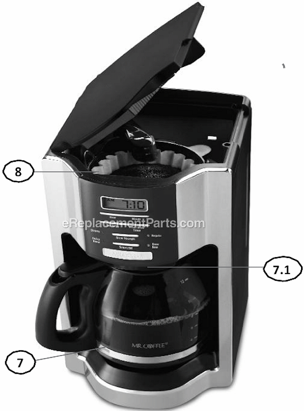 Mr. Coffee BVMC-EHX23 Coffee Maker Page A Diagram