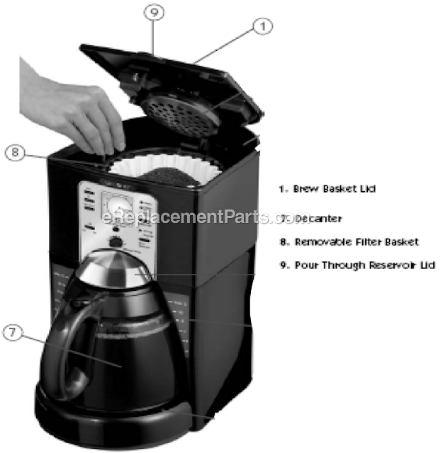 Mr. Coffee FTX33 Coffee Maker Page A Diagram