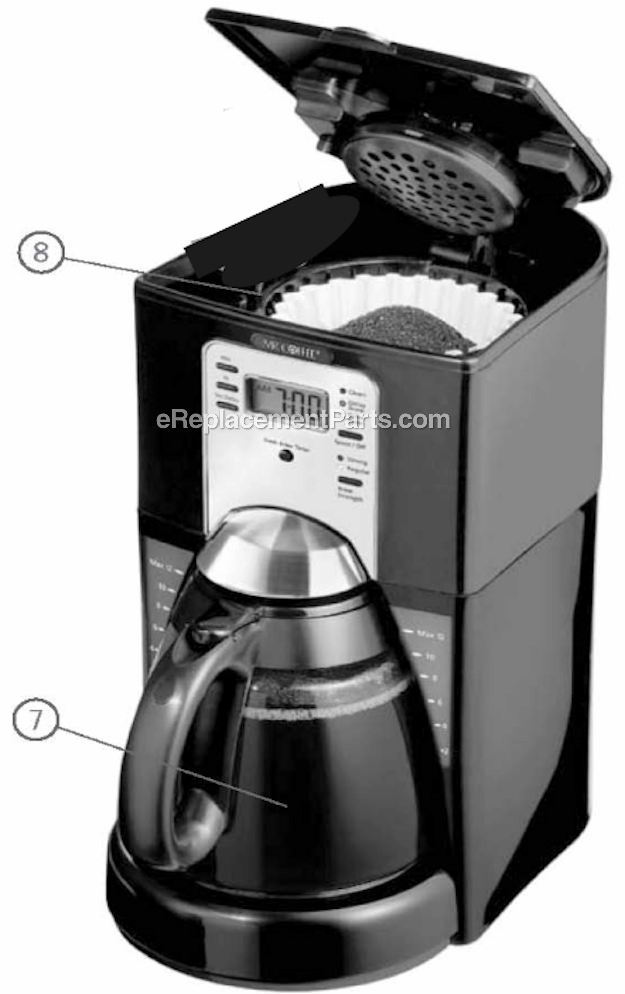 Mr. Coffee FTX45-1FS 12 Cup Coffee Maker Page A Diagram