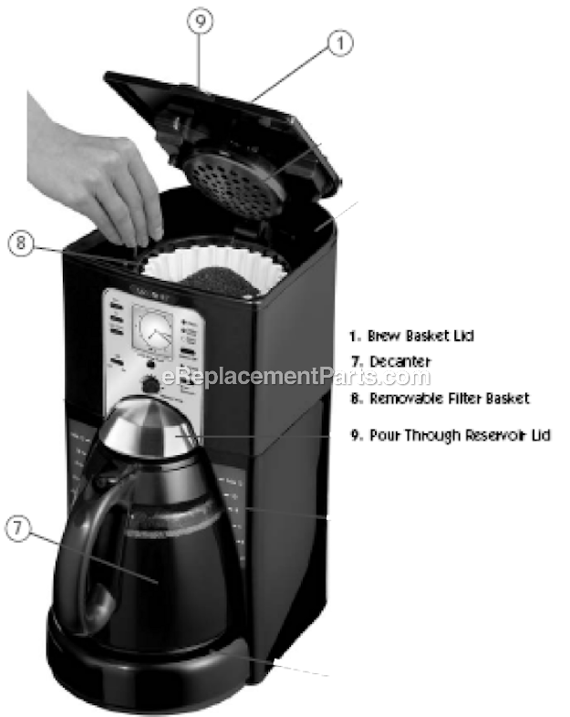 Mr. Coffee FTX49 Coffee Maker Page A Diagram