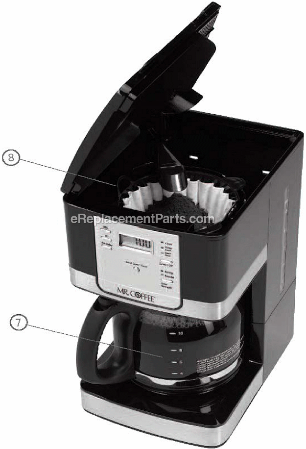Mr. Coffee JWX39 12 Cup Coffee Maker Page A Diagram