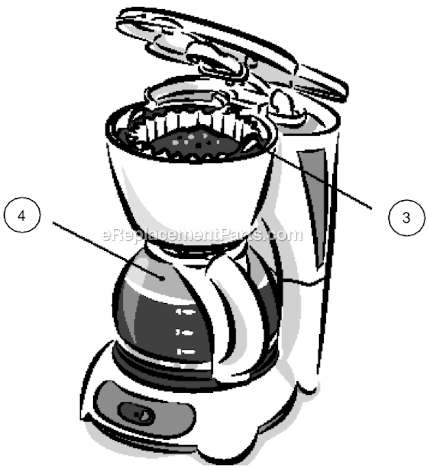 Mr. Coffee TF5GTF 4 Cup Coffee Maker Page A Diagram
