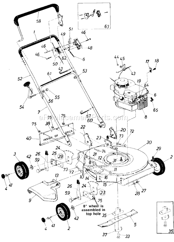 MTD 11702-8 (1988) Lawn Mower Page A Diagram