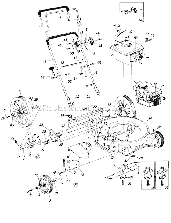 MTD 118-506R192 (1988) Lawn Mower Page A Diagram