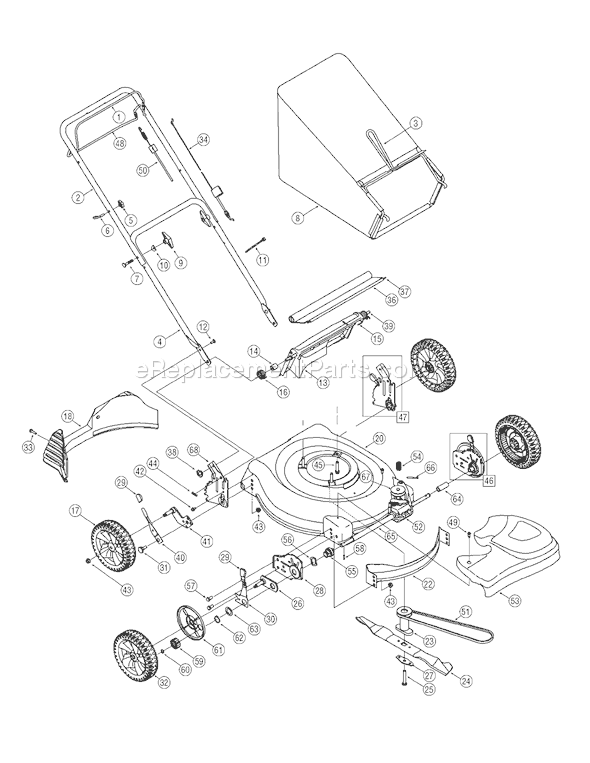 Yard Man 12A-445C701 (2005) Lawn Mower Page A Diagram