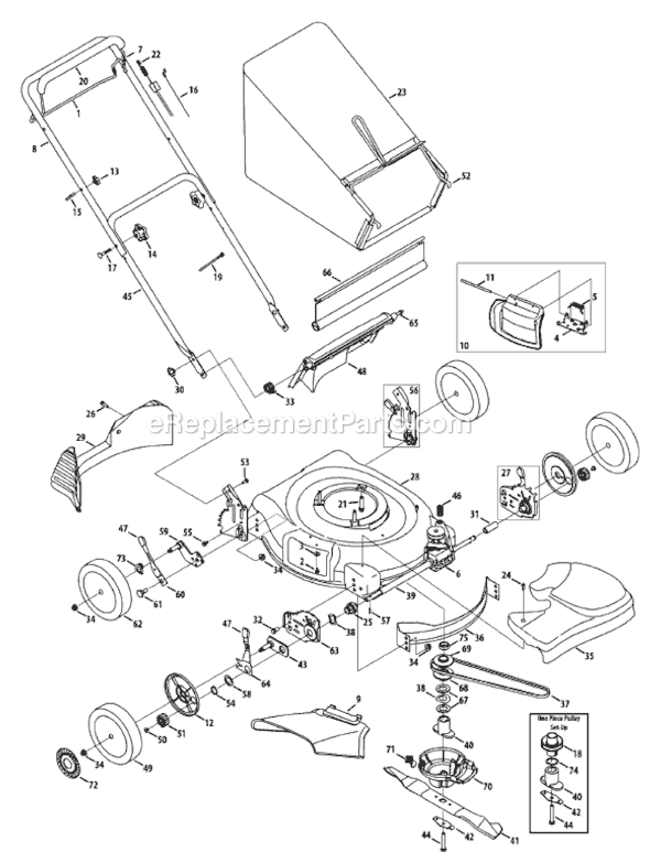 MTD 12A-469R004 (2009) Self-Propelled Walk-Behind Mower Page A Diagram