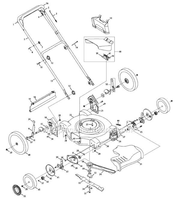 MTD 12A-529S204 (2009) Self-Propelled Walk-Behind Mower Page A Diagram