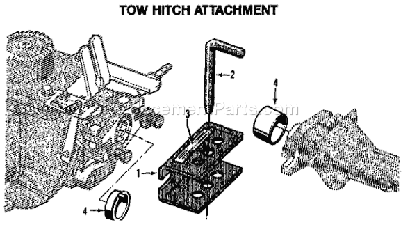 Troy-Bilt 2004 Tow Hitch - Horse Model Page A Diagram