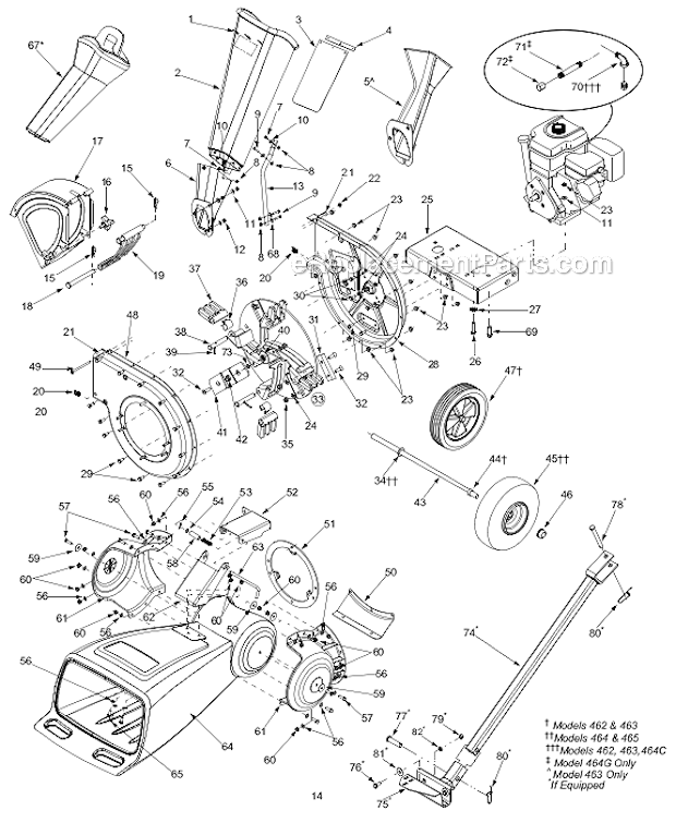 MTD 24A-464B762 Chipper Shredder Page A Diagram