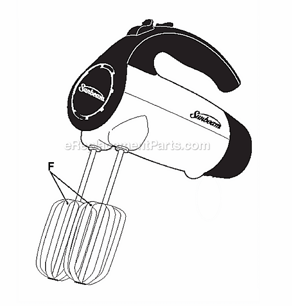 Oster 2524 6 Speed Hand Mixer Page A Diagram