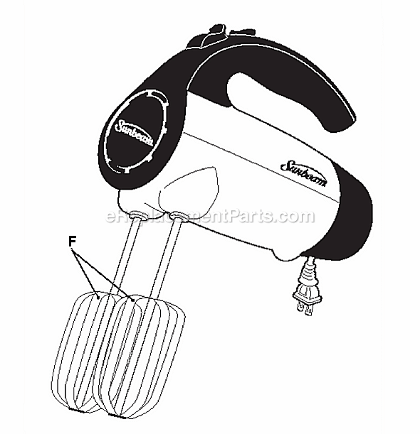 Oster 2526 6 Speed Hand Mixer Page A Diagram