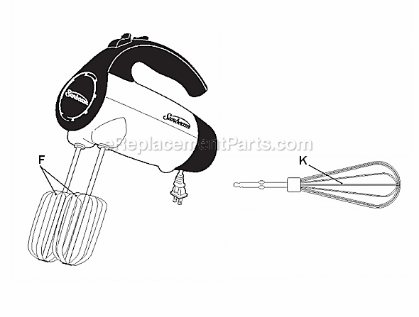 Oster 2546 8 Speed Hand Mixer Page A Diagram