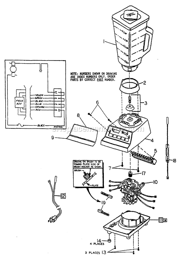 Oster 4115 10 Speed Osterizer Blender Page A Diagram