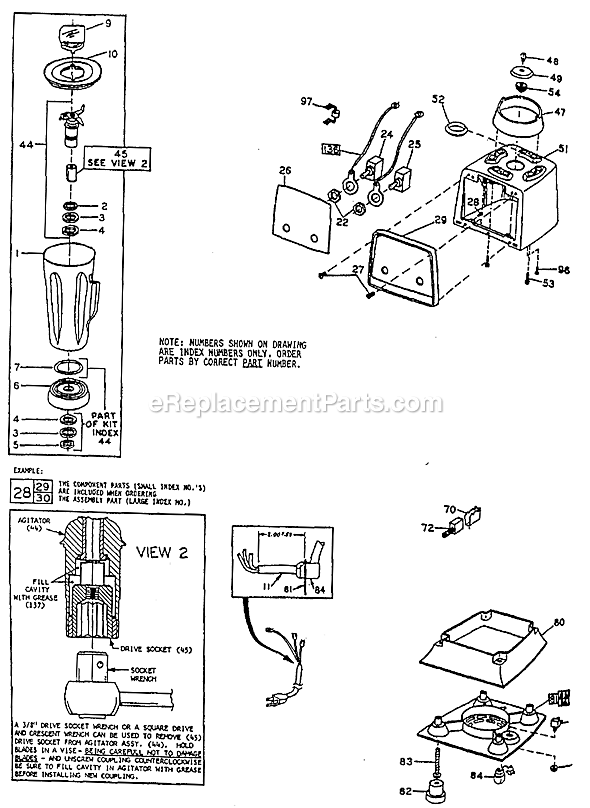 Oster 4136-0 2 Speed Professional Blender Page A Diagram