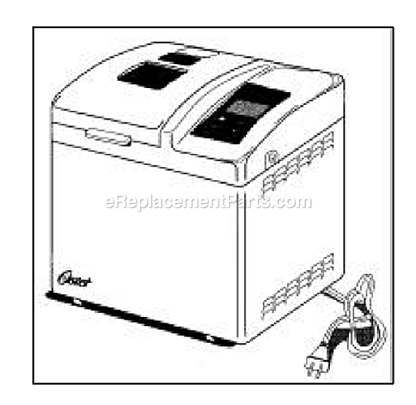 Oster 4833 Breadmaker Page A Diagram