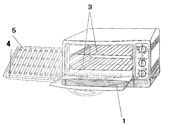 Oster 6232 Toaster Oven Page A Diagram