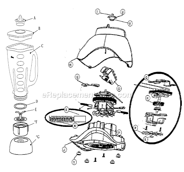 Oster 6894 18 Speed Blender Page A Diagram