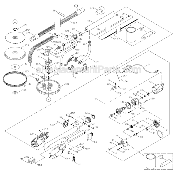 Porter Cable 7800 TYPE 1 Drywall Sander Page A Diagram
