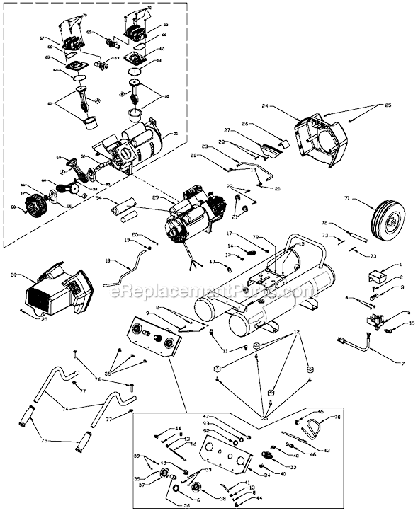 Porter Cable CF2800 Type 2 Air Compressor Page A Diagram