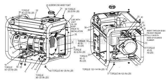 Porter Cable CH350IS TYPE 1 Gas Generator Page A Diagram