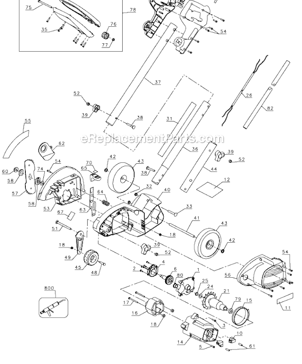Black and Decker EH1000 Type 5 12 AMP Lawn Edger Page A Diagram