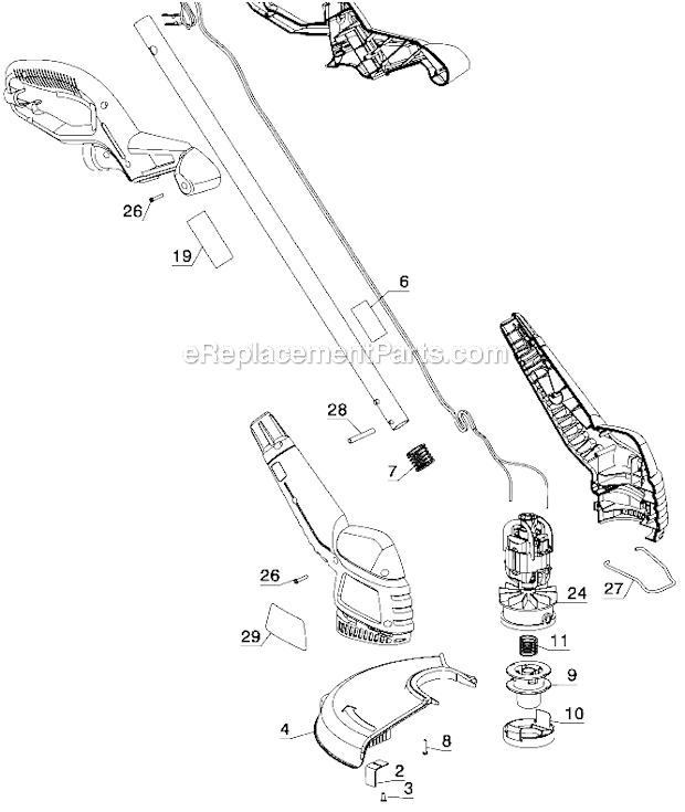 Black and Decker ST4500 (Type 2) 12V String Trimmer Page A Diagram