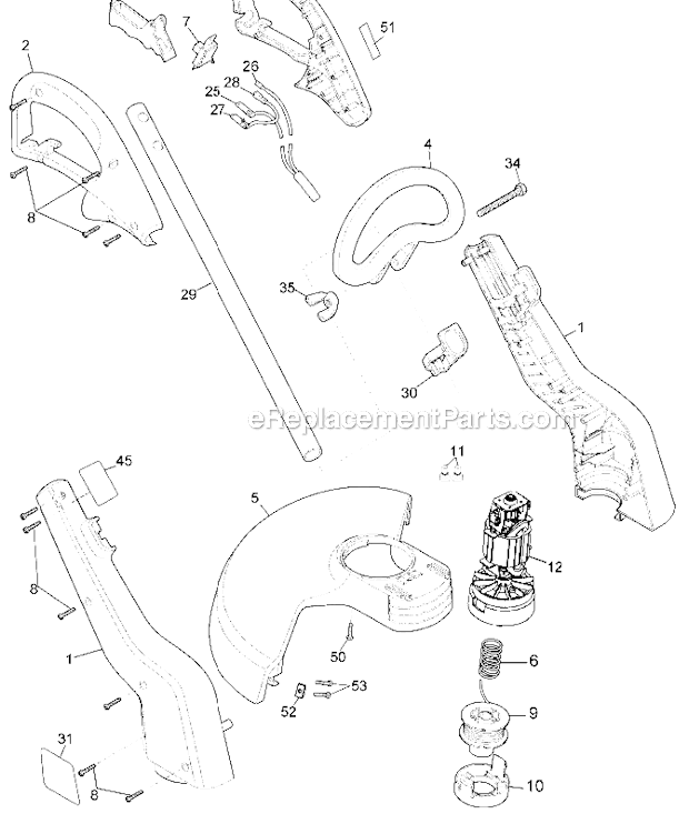 Black and Decker ST6500 (Type 1) 12V String Trimmer Page A Diagram