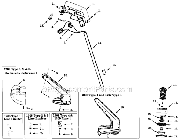 Weed Eater 1209 Electric Trimmer Page A Diagram