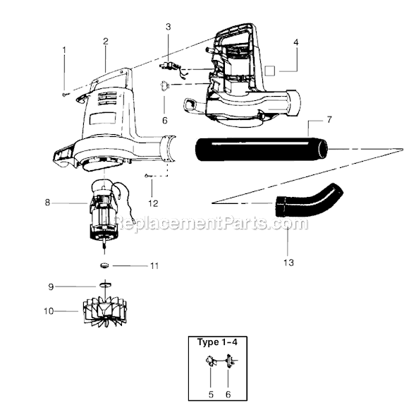 Weed Eater 2510 (Type 1) Electric Blower Page A Diagram