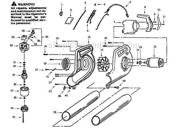 Paramount 5900 Electric Blower Page A Diagram