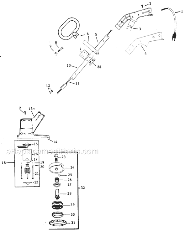 Weed Eater 807-4  Electric Trimmer Page A Diagram