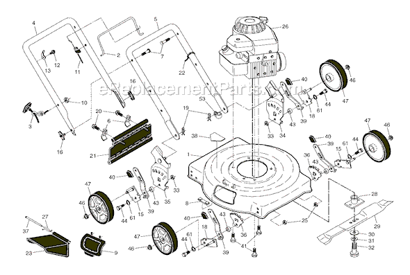 Weed Eater 96114000317 Rotary Lawn Mower Page A Diagram